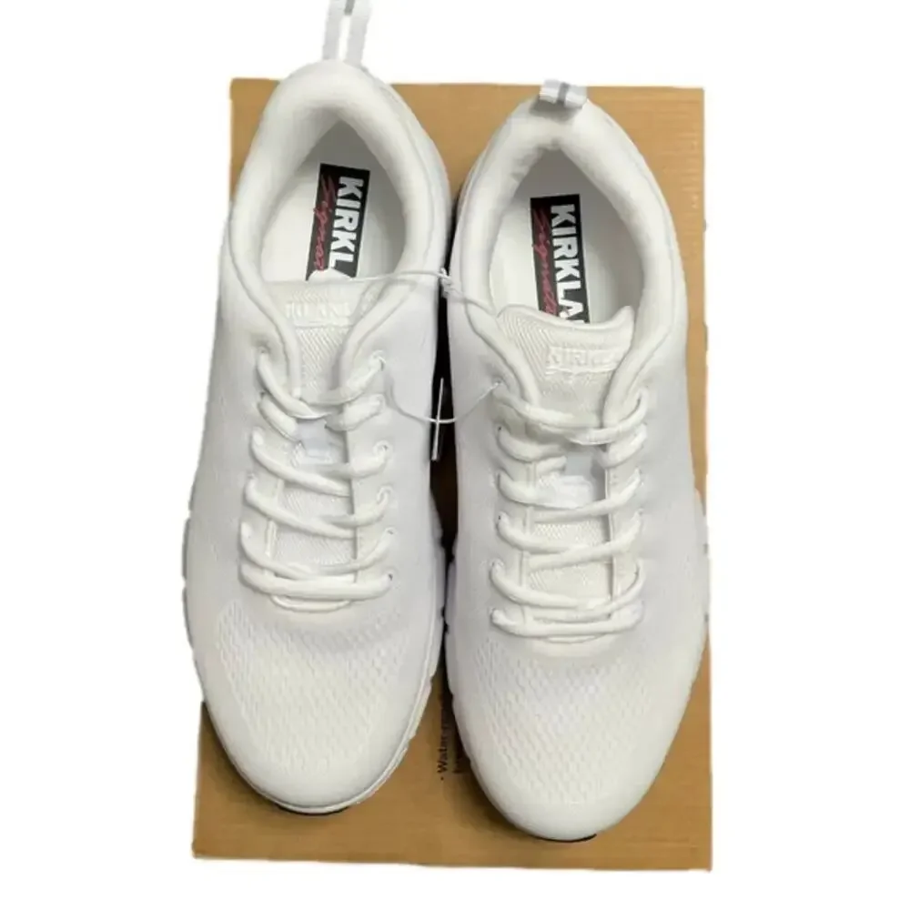Kirkland Men's Sneaker Slip Comfort Walker White Size 10 NIB NEW